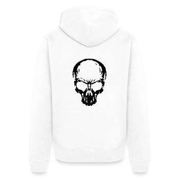skull, Crâne, os, humain, pirate, alien, mort, mot - Veste à capuche bio Premium Unisexe - blanc - Dos - Thijin (182cm)