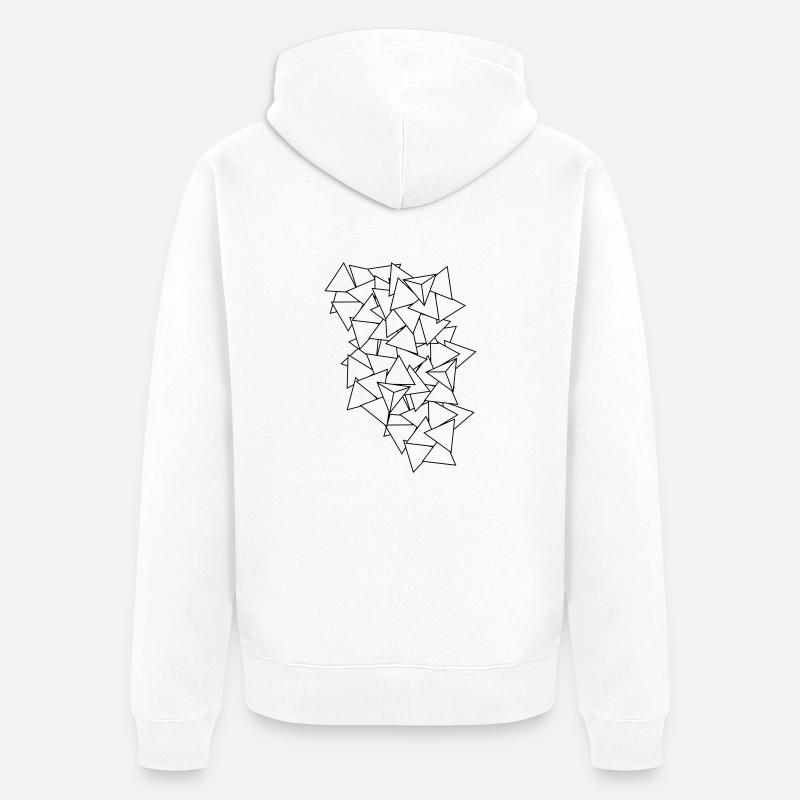 triangles - Unisex Premium Bio Zip Hoodie - Weiß