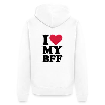 I love my best Friend forever - Veste à capuche bio Premium Unisexe - blanc - Dos - Thijin (182cm)
