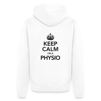 Keep Calm I´m A Physio - Veste à capuche bio Premium Unisexe - blanc - Dos - Thijin (182cm)