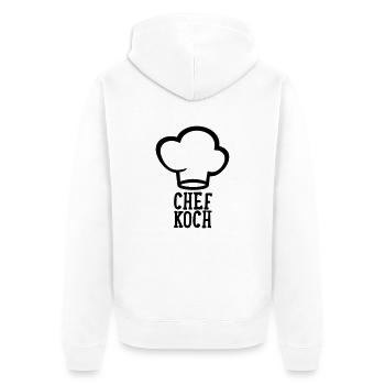 Chefkoch - Cheköchin - Unisex Premium Bio Zip Hoodie - Weiß - Hinten - Thijin (182cm)