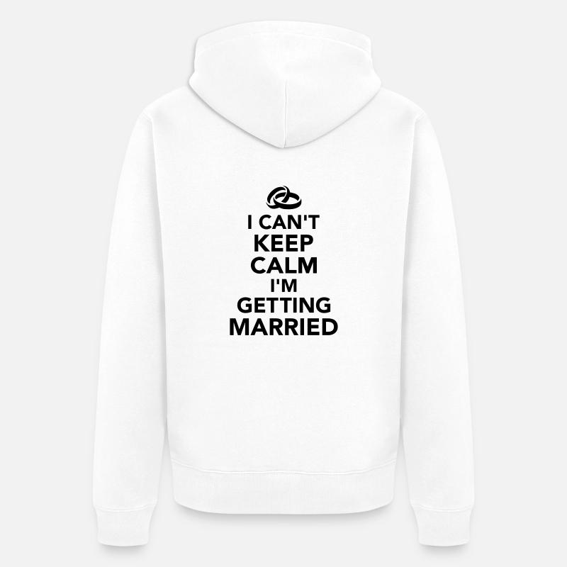 Junggesellenabschied - Unisex Premium Bio Zip Hoodie - Weiß