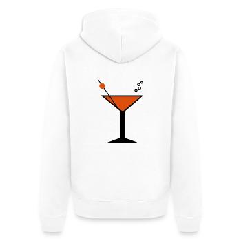 Cocktail - Unisex Premium Organic Zip Hoodie - white - Back - Thijin (182cm)