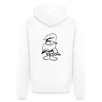 Cool dwarf beard belt - Unisex Premium Organic Zip Hoodie - white - Back - Thijin (182cm)