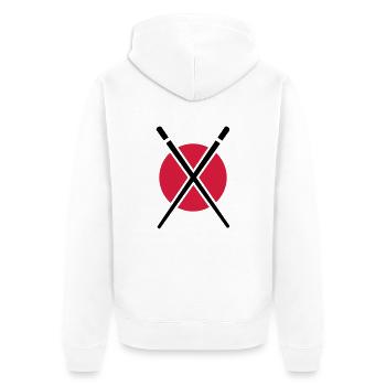 Japon - Veste à capuche bio Premium Unisexe - blanc - Dos - Thijin (182cm)
