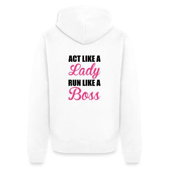 Run - Veste à capuche bio Premium Unisexe - blanc - Dos - Thijin (182cm)