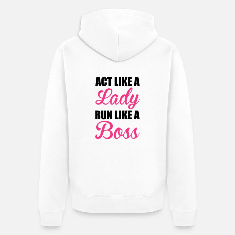 Run - Veste à capuche bio Premium Unisexe - blanc