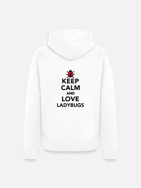 Marienkäfer - Unisex Premium Bio Zip Hoodie - Weiß