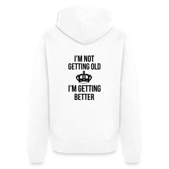 Getting Old - Veste à capuche bio Premium Unisexe - blanc - Dos - Thijin (182cm)