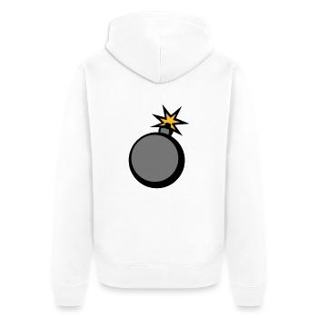 bombe clipart vers - Veste à capuche bio Premium Unisexe - blanc - Dos - Thijin (182cm)