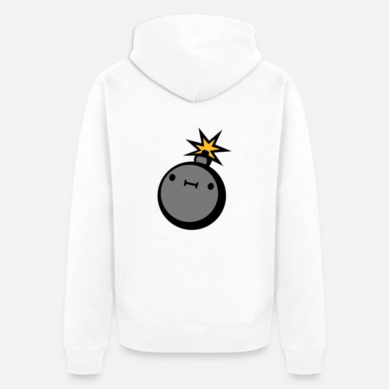 douce bombe avec - Veste à capuche bio Premium Unisexe - blanc