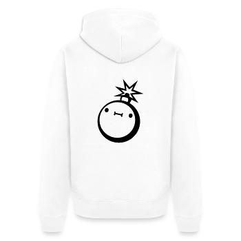 clipart suesse bombe - Unisex Premium Bio Zip Hoodie - Weiß - Hinten - Thijin (182cm)