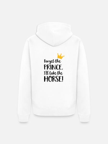 Pferd - Unisex Premium Bio Zip Hoodie - Weiß
