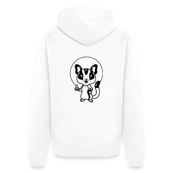 CHIEN CHAT ANIMAL DE COMPAGNIE - Veste à capuche bio Premium Unisexe - blanc - Dos - Thijin (182cm)