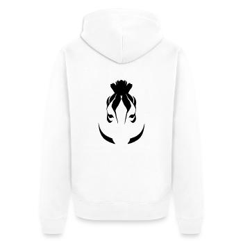 Fun Zebra Cartoon Nature Animal Safari Vector 6 - Unisex Premium Organic Zip Hoodie - white - Back - Thijin (182cm)