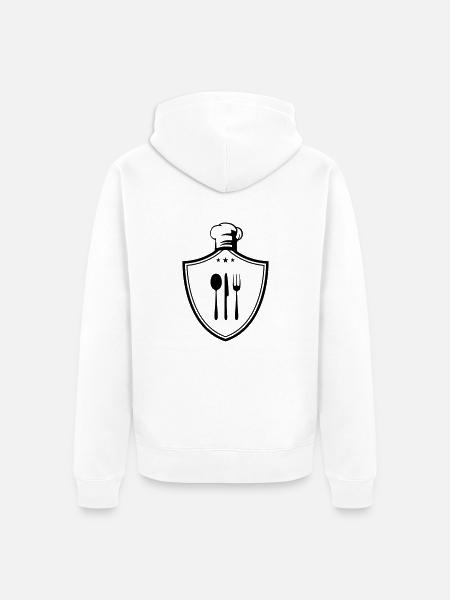 koch symbol wappen - Unisex Premium Bio Zip Hoodie - Weiß