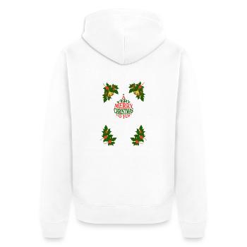 A VERY MERRY CHRISTMAS TO YOU - Unisex Premium Bio Zip Hoodie - Weiß - Hinten - Thijin (182cm)