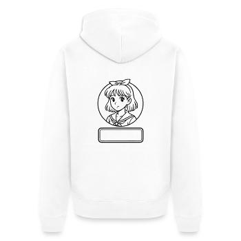 MANGA FEMME - Veste à capuche bio Premium Unisexe - blanc - Dos - Thijin (182cm)