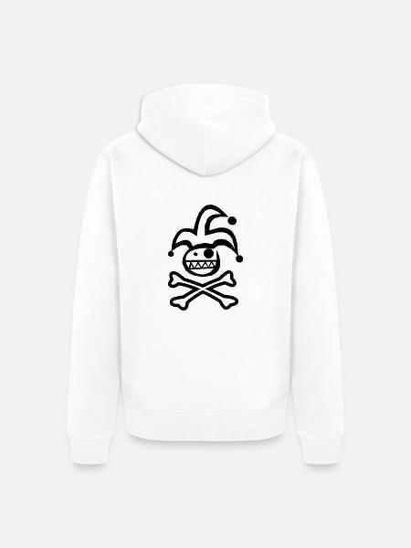 narrenpirat - Unisex Premium Bio Zip Hoodie - Weiß