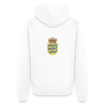 Armoiries nationales du Danemark - Veste à capuche bio Premium Unisexe - blanc - Dos - Thijin (182cm)
