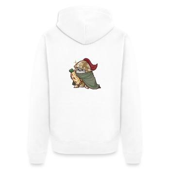 Knight - Unisex Premium Organic Zip Hoodie - white - Back - Thijin (182cm)
