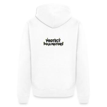 Protect Pollinators | Save the bees - Unisex Premium Organic Zip Hoodie - white - Back - Thijin (182cm)