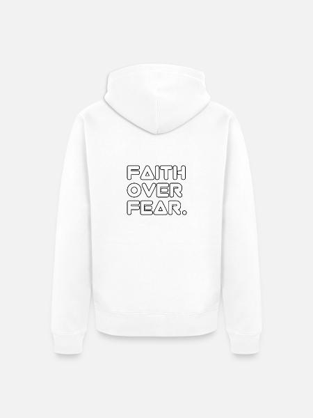 faithoverfear - Unisex Premium Bio Zip Hoodie - Weiß