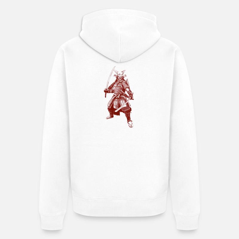 Samurai - Veste à capuche bio Premium Unisexe - blanc