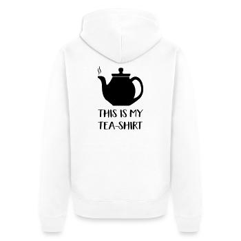 tea shirt - Unisex Premium Organic Zip Hoodie - white - Back - Thijin (182cm)