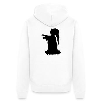 Schlafwandler - Unisex Premium Bio Zip Hoodie - Weiß - Hinten - Thijin (182cm)