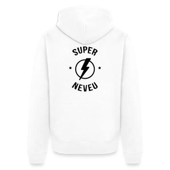 Neveu Nièce Oncle Tante Famille Bébé Noël - Unisex Premium Organic Zip Hoodie - white - Back - Thijin (182cm)
