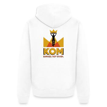 Cyclist KOM Crown Logo Gift - Unisex Premium Organic Zip Hoodie - white - Back - Thijin (182cm)