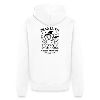 Batty - Veste à capuche bio Premium Unisexe - blanc - Dos - Thijin (182cm)