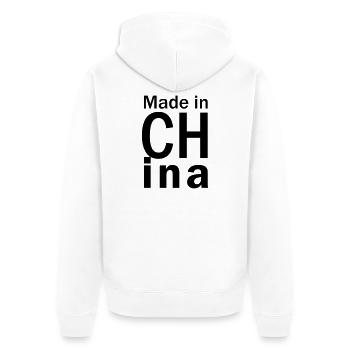 Fabriqué à CHina - Veste à capuche bio Premium Unisexe - blanc - Dos - Thijin (182cm)