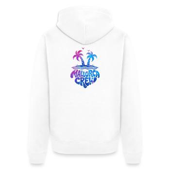 Mallorca Crew Palm Island - Unisex Premium Organic Zip Hoodie - white - Back - Thijin (182cm)
