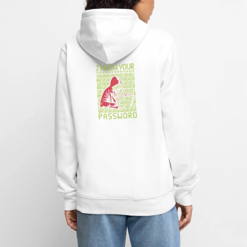 Hacker Hacking Programmer Linux Password Hacker Unisex Premium Organic Zip Hoodie