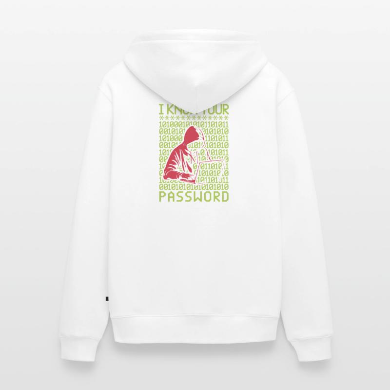 Hacker Hacking Programmer Linux Password Hacker Unisex Premium Organic Zip Hoodie