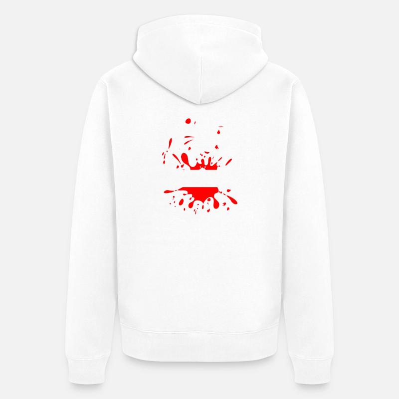 Mud Run Man – Custom Splash Runner - Unisex Premium Bio Zip Hoodie - Weiß