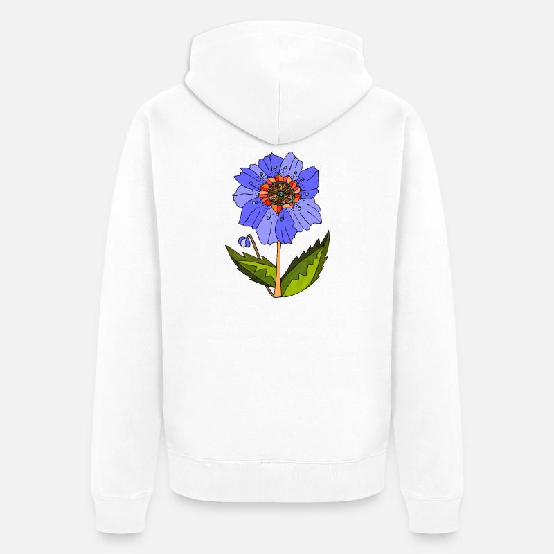 Fleur - Veste à capuche bio Premium Unisexe - blanc