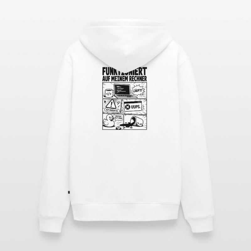 Läuft Coding Comic Design Unisex Premium Bio Zip Hoodie