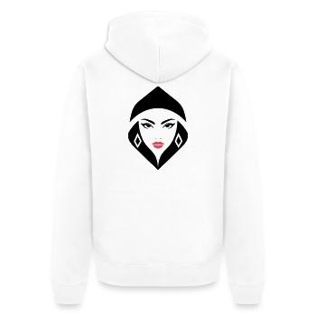 Cobra Queen – powerful, feminine, and commanding - Unisex Premium Organic Zip Hoodie - white - Back - Thijin (182cm)