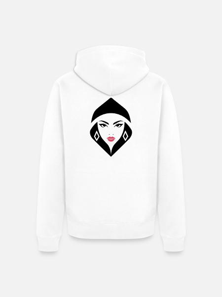 Cobra Queen – powerful, feminine, and commanding - Unisex Premium Organic Zip Hoodie - white