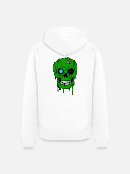 CyberZombie - Unisex Premium Bio Zip Hoodie - Weiß