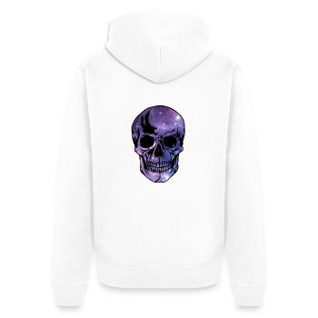 tete de mort - Veste à capuche bio Premium Unisexe - blanc - Dos - Thijin (182cm)