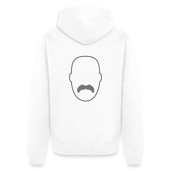 Walrus Beard 2 - Unisex Premium Bio Zip Hoodie - Weiß - Hinten - Thijin (182cm)