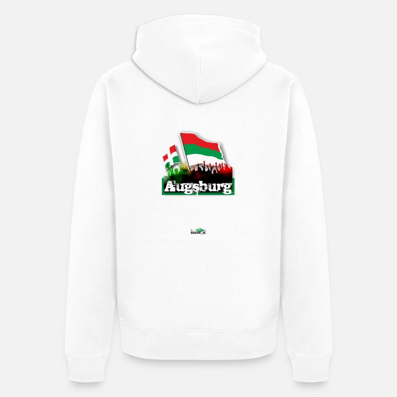 augsbourg all4one - Veste à capuche bio Premium Unisexe - blanc