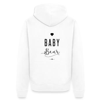 baby bear - Unisex Premium Organic Zip Hoodie - white - Back - Thijin (182cm)