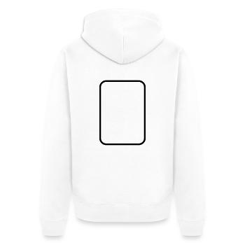 Mathematik Symbol - Rechteck - Unisex Premium Bio Zip Hoodie - Weiß - Hinten - Thijin (182cm)