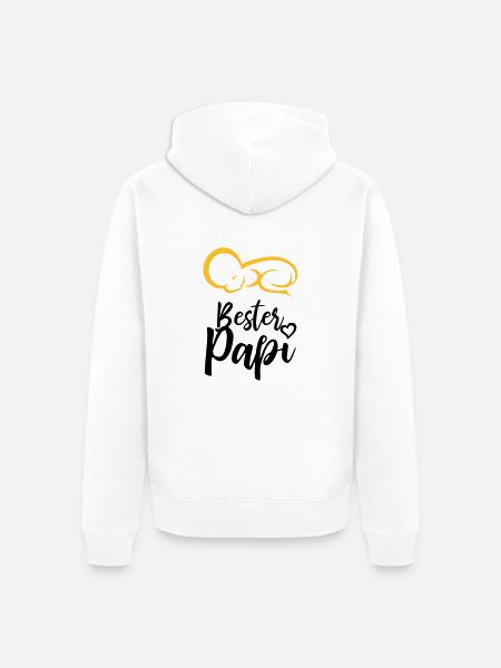 Best dad father's day gift - Unisex Premium Organic Zip Hoodie - white