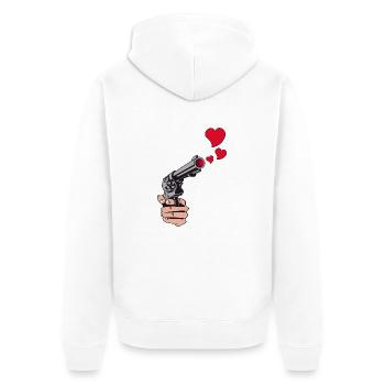 gunshot hearts - Veste à capuche bio Premium Unisexe - blanc - Dos - Thijin (182cm)